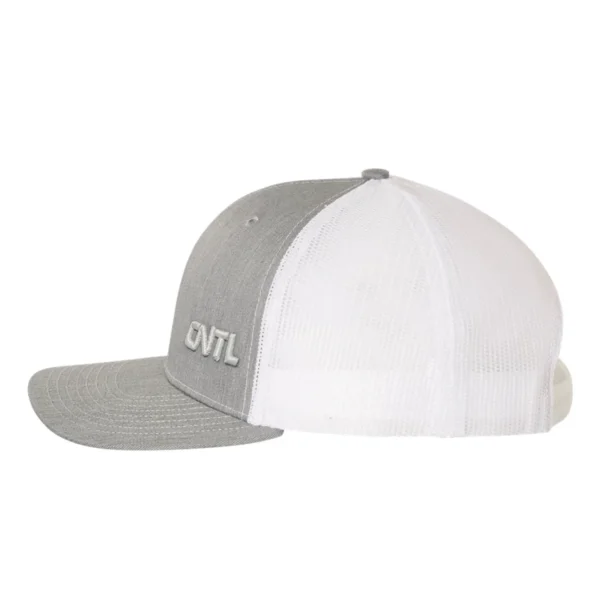 Richardson 112 - Snapback Trucker Cap - Heather Grey / White - Image 4
