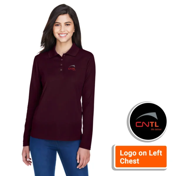 Core365 Ladies' Pinnacle Performance Long-Sleeve Piqué Polo - Image 11