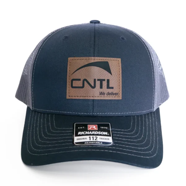 Richardson 112 - Snapback Trucker Cap with Faux Leather Sewn Patch - Image 2