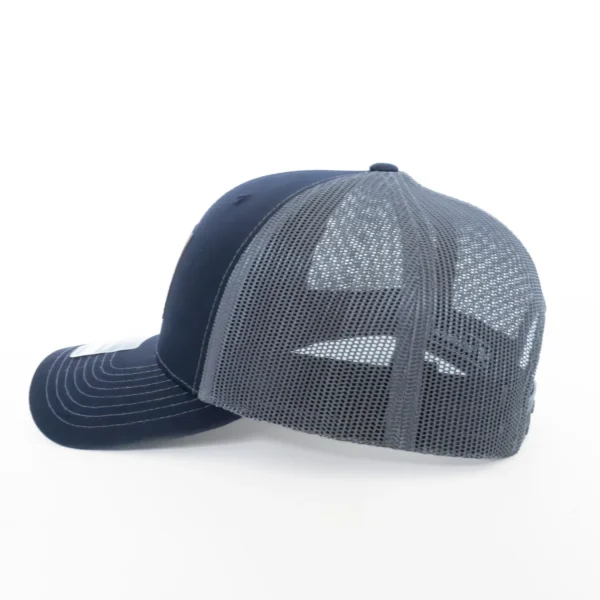 Richardson 112 - Snapback Trucker Cap with Faux Leather Sewn Patch - Image 3