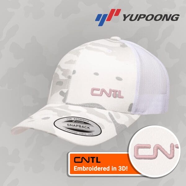 YP Classics® 6606 Retro Trucker Cap - Multicam Alpine/White