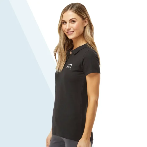 M&O Women's Ringspun Pique Polo - Image 2