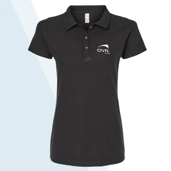 M&O Women's Ringspun Pique Polo - Image 4